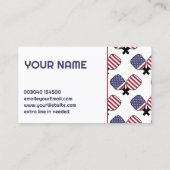 ピクルボールコーチ – 白のアメリカのパターン 名刺 (裏面)