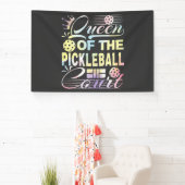 ピクルボールコートのクイーンカラフル- 横断幕 (インサイチュ)