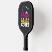 ピクルボールコートモノグラム名のクイーン ピックルボールラケット (左)