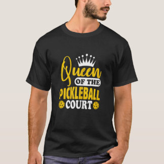 ピクルボールコートPiの女性ピクルボールクイーン Tシャツ