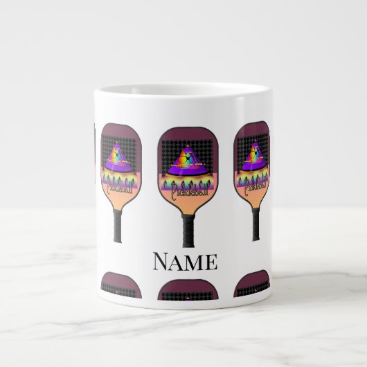 ピクルボールコーヒーマグ ジャンボコーヒーマグカップ (正面)