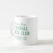 ピクルボールコーヒーマグinグリーン&ホワイト コーヒーマグカップ (正面左)