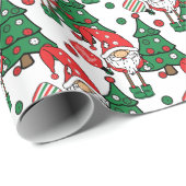 ピクルボールサンタスとクリスマスツリー ラッピングペーパー (ロールコーナー)