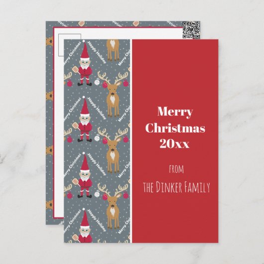 ピクルボールサンタ🎅メリークリスマス🎁 ポストカード (正面/裏面)