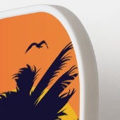 ピクルボールサンパームツリーズ追加カスタム文字トロピカル ピックルボールラケット (左詳細)