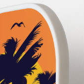 ピクルボールサンパームツリーズ追加カスタム文字トロピカル ピックルボールラケット (左詳細)