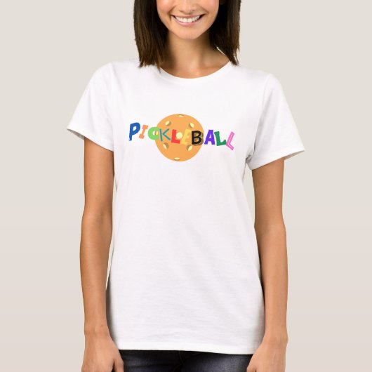 ピクルボールシャツスポーツゲームプレーヤーギア Tシャツ (正面)
