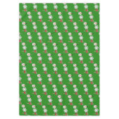 ピクルボールジョイクリスマスパーティーレッドグリーンスノーフレーク テーブルクロス (正面)