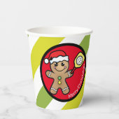 ピクルボールジンガーブレッドボーイカスタム文字  紙コップ (正面)