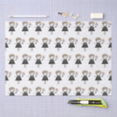 ピクルボールスティックフィギュア 薄葉紙 (クラフト)