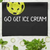 ピクルボールソフトサーブアイスクリームピクルボールミー キッチンタオル (折り畳み)