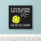 ピクルボールソフトサーブアイスクリームピクルボールミー キャンバスプリント (インサイチュ (ウッドフロア))