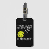 ピクルボールソフトサーブアイスクリームピクルボールミー ラゲッジタグ (正面縦)