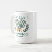 ピクルボールチャンピオン設立年カスタム コーヒーマグカップ (正面左)