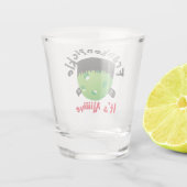 ピクルボールハロウィーン – FrankenPickle - It's Alive ショットグラス (裏面)