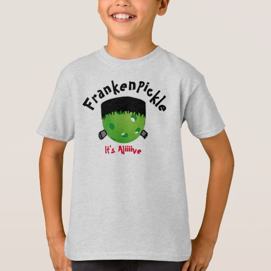 ピクルボールハロウィーン – FrankenPickle - It's Alive Tシャツ (正面)