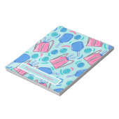 ピクルボールパドルとボールブルーパーソナライズされた ノートパッド (回転)