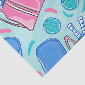 ピクルボールパドルとボールブルー 薄葉紙 (詳細)