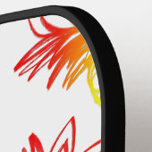 ピクルボールパドルレインボーパイナップル ピックルボールラケット (左詳細)