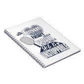 ピクルボールパドル&イエズスウォメンズ引用文 ノートブック (右側)