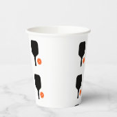 ピクルボールパドル&オレンジピックボール 紙コップ (左)