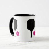 ピクルボールパドル&ピンクボール マグカップ (正面左)