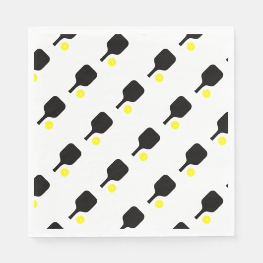 ピクルボールパドル&ボール スタンダードランチョンナプキン (正面)