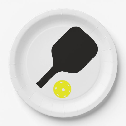 ピクルボールパドル&ボール ペーパープレート (正面)