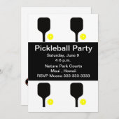 ピクルボールパドル&ボール 招待状 (正面/裏面)