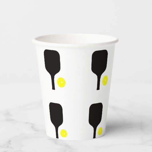 ピクルボールパドル&ボール 紙コップ (正面)