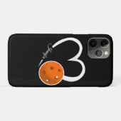 ピクルボールパーソナライズされたラブホワイト&オレンジボール Case-Mate iPhoneケース (裏面(横))