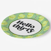 ピクルボールパーティー30歳の誕生日ビール ペーパープレート (アングル)