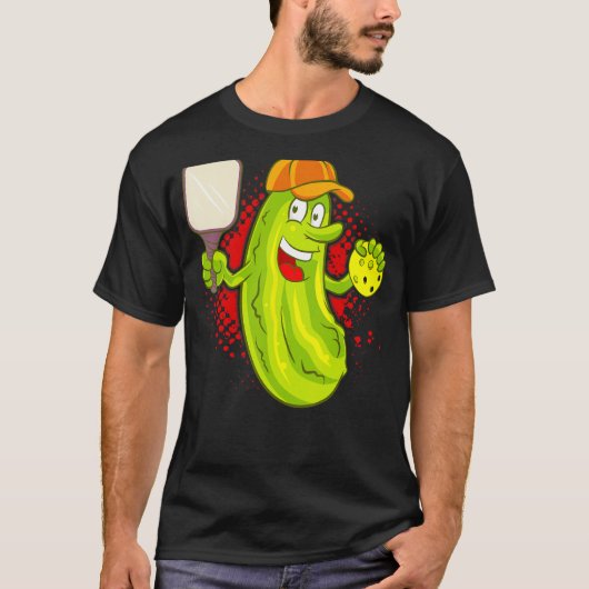 ピクルボールピックパドルユーモアおもしろいスポーツ Tシャツ (正面)