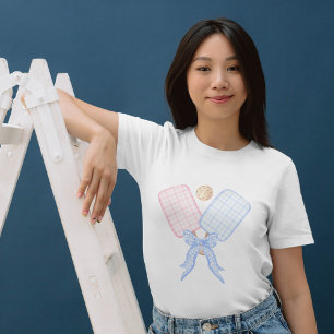 ピクルボールピンクブルーリボンコケット Tシャツ