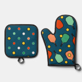 ピクルボールピンク 鍋つかみ&鍋敷きセット (正面)