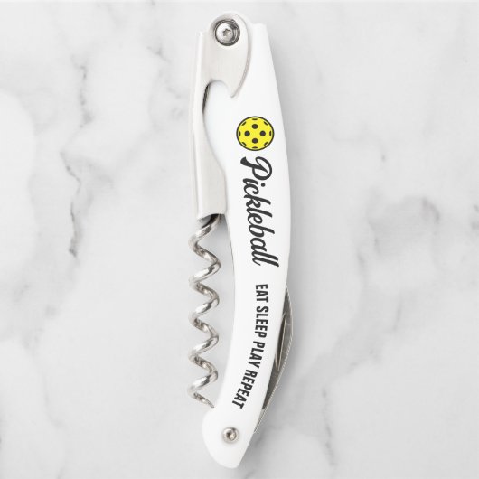 ピクルボールファンコルクスクリューワインボトルオープナーギフト ソムリエナイフ (正面)