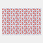 ピクルボールブルーパドルイエローボール7月4日 ラッピングペーパーシート (正面3)