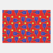 ピクルボールブルーパドルイエローボール7月4日 ラッピングペーパーシート (正面)