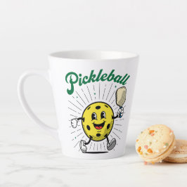 ピクルボールプレイヤーツのピクルボールマスコット カフェラテマグ