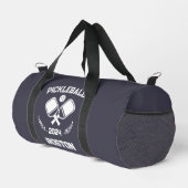 ピクルボールボストン2024カスタム木炭パープル ダッフルバッグ (右コーナー)