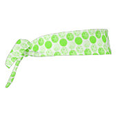 ピクルボールボールグリーンピックボールオンホワイト タイヘッドバンド (回転270)