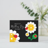 ピクルボールママの母の日黒 ポストカード (スタンド正面)