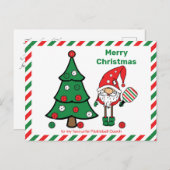 ピクルボールメリークリスマスコーチハガキ ポストカード (正面/裏面)