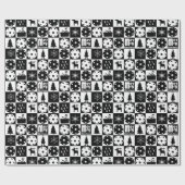 ピクルボールメリークリスマス🎄白黒 ラッピングペーパー (フラット)