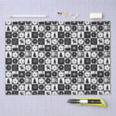 ピクルボールメリークリスマス🎄白黒 薄葉紙 (クラフト)