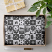 ピクルボールメリークリスマス🎄白黒 薄葉紙 (ギフト)