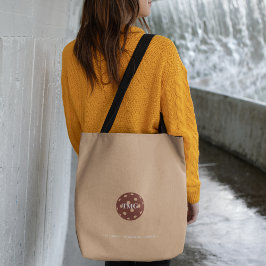 ピクルボールモノグラムサンディブラウン トートバッグ