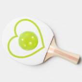 ピクルボールラブイエローピックボール 卓球ラケット (横)