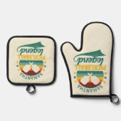 ピクルボール伝説モノグラムギフト 鍋つかみ&鍋敷きセット (正面)