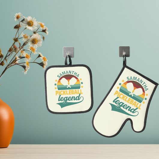 ピクルボール伝説モノグラムギフト 鍋つかみ&鍋敷きセット